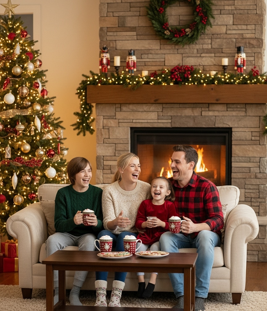 After: Cozy fireplace00001.jpg blending real expressions with AI room