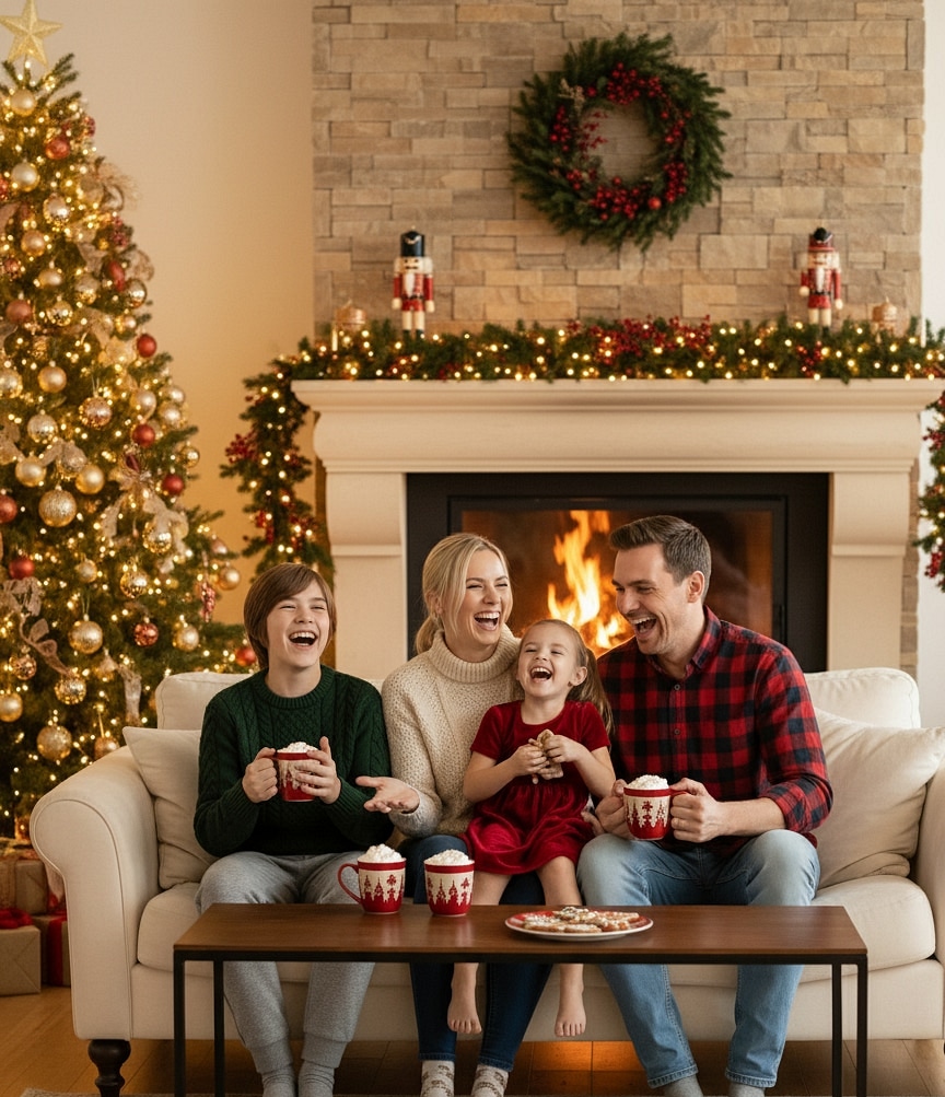 Cozy Fireplace AI Generated Example 3